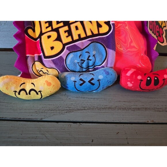 NWT Good Stuff Jelly Beans, sour candy Plush.  In A Zipped Candy Bag , With Tags - Picture 7 of 10